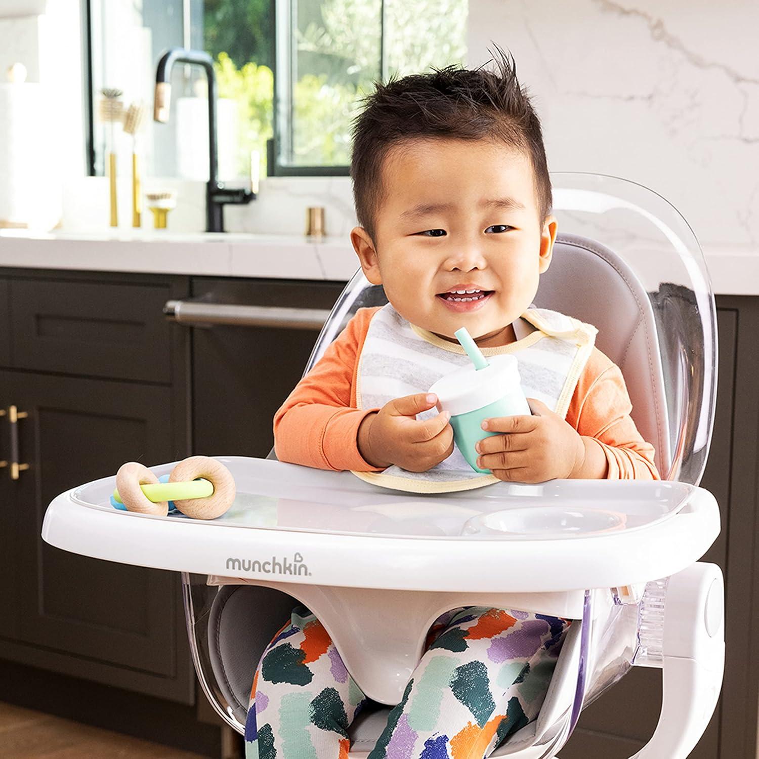 imageMunchkin Cest Silicone Open Training Cup with Straw for Babies and Toddlers 6 Months 4 Ounce MintMint