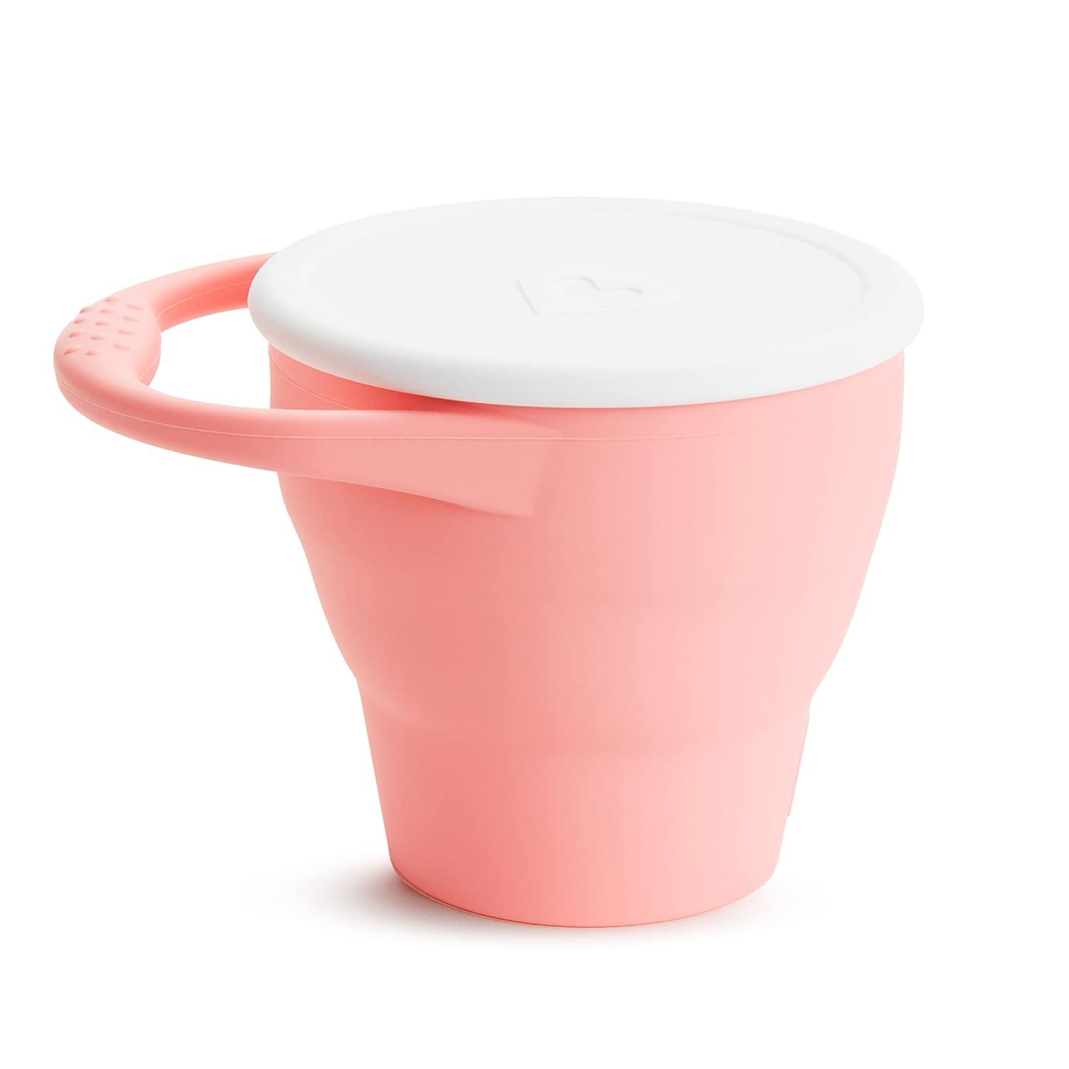 imageMunchkin Cest Silicone Snack Catcher Toddler Snack Cup with Lid MintCoral