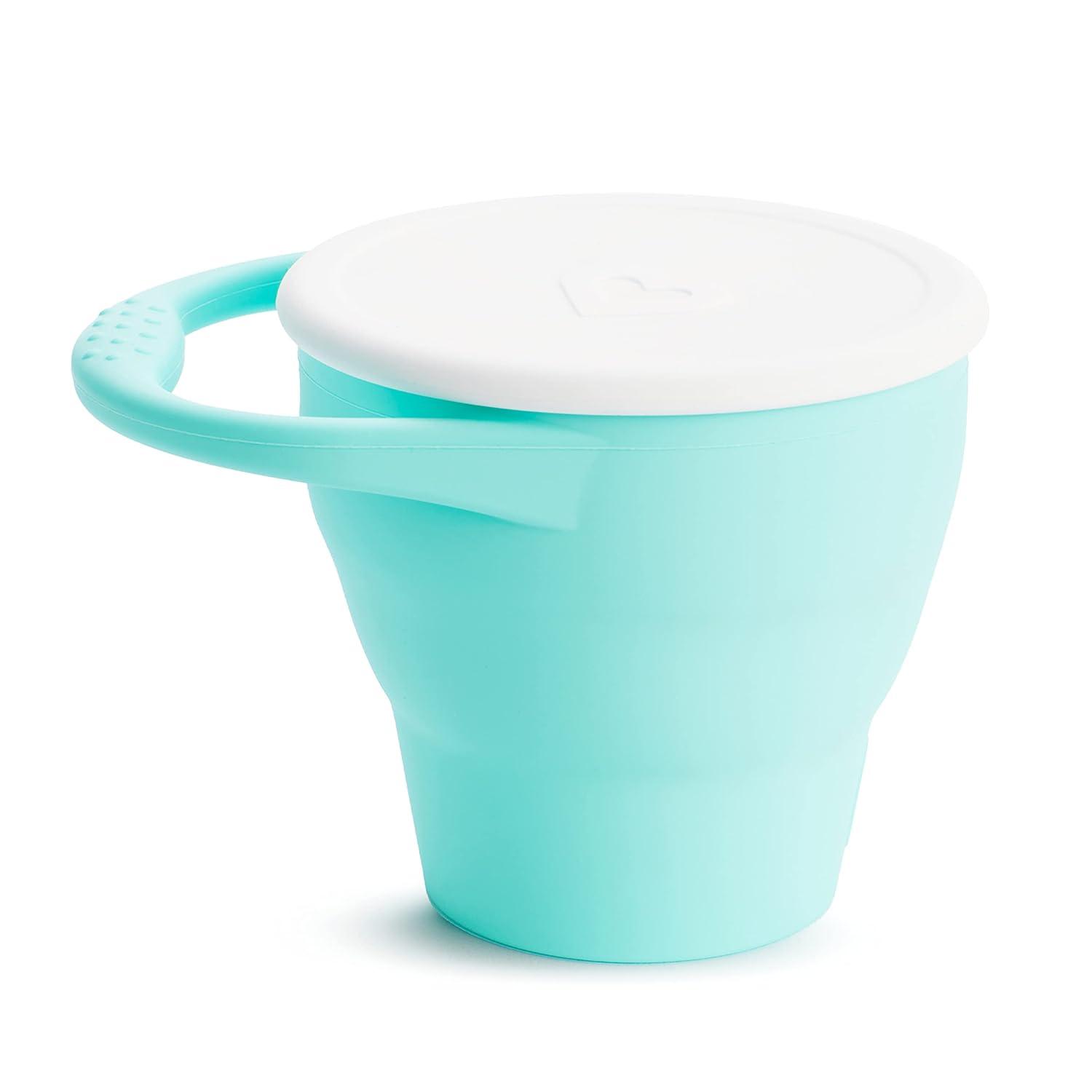 imageMunchkin Cest Silicone Snack Catcher Toddler Snack Cup with Lid MintMint