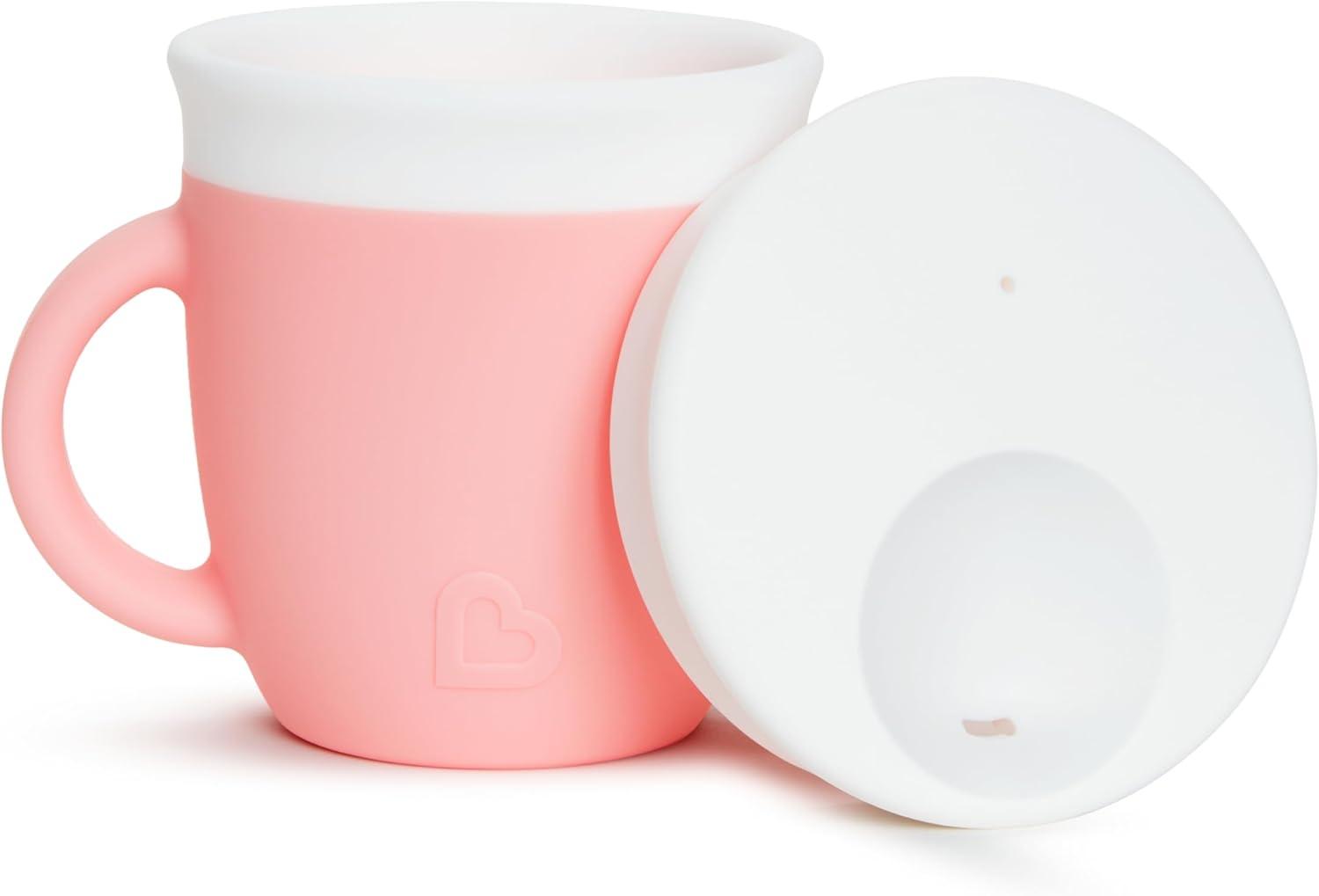 imageMunchkin Cest Silicone Training Sippy Cup with Lid for Babies and Toddlers 6 oz CoralCoral