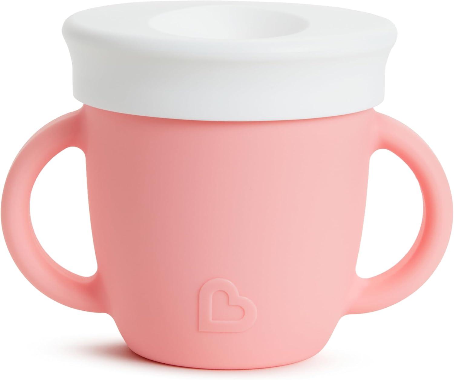 imageMunchkin Cest Silicone Training Sippy Cup with Lid for Babies and Toddlers 6 oz CoralCoral