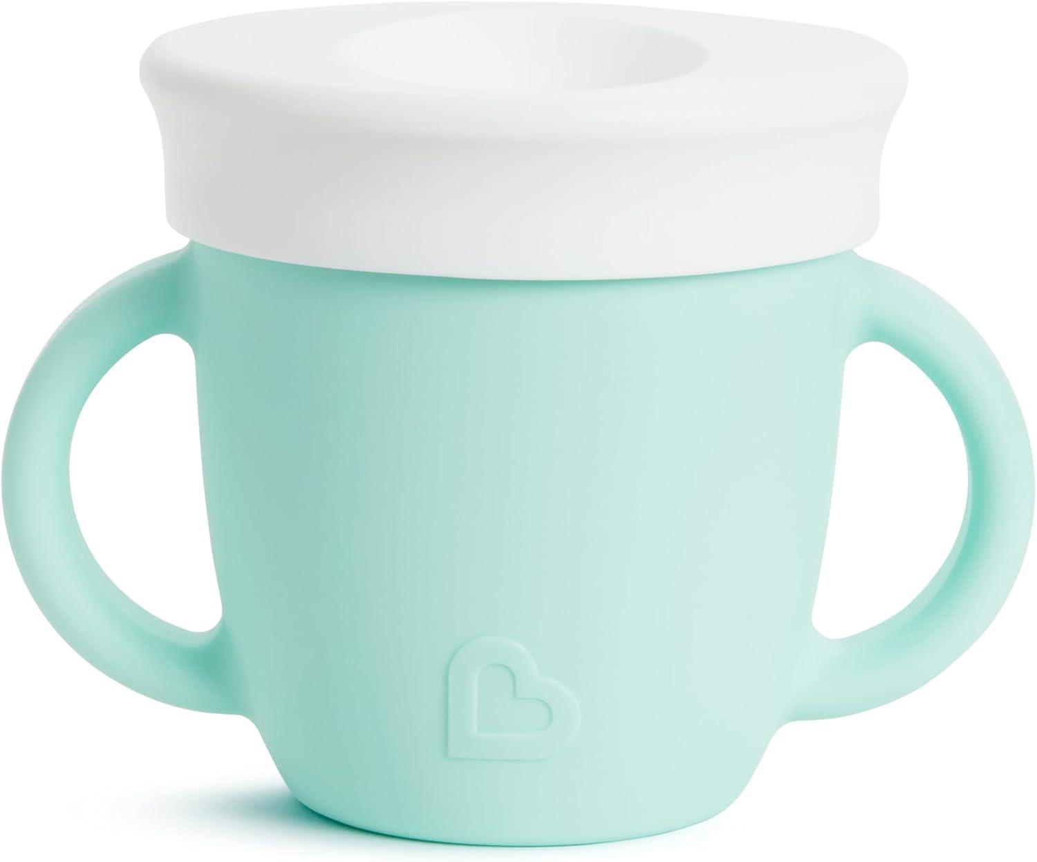imageMunchkin Cest Silicone Training Sippy Cup with Lid for Babies and Toddlers 6 oz CoralMint