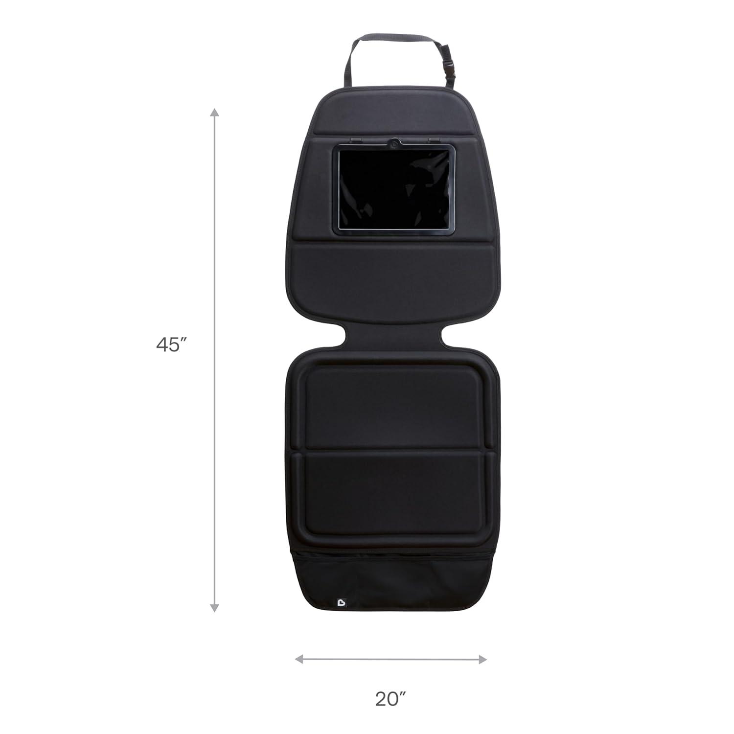 imageMunchkin Child Car Seat Protector Elite Seat Guardian with Grime Guard Fabric Dark GreySeat Protector with Tablet Holder