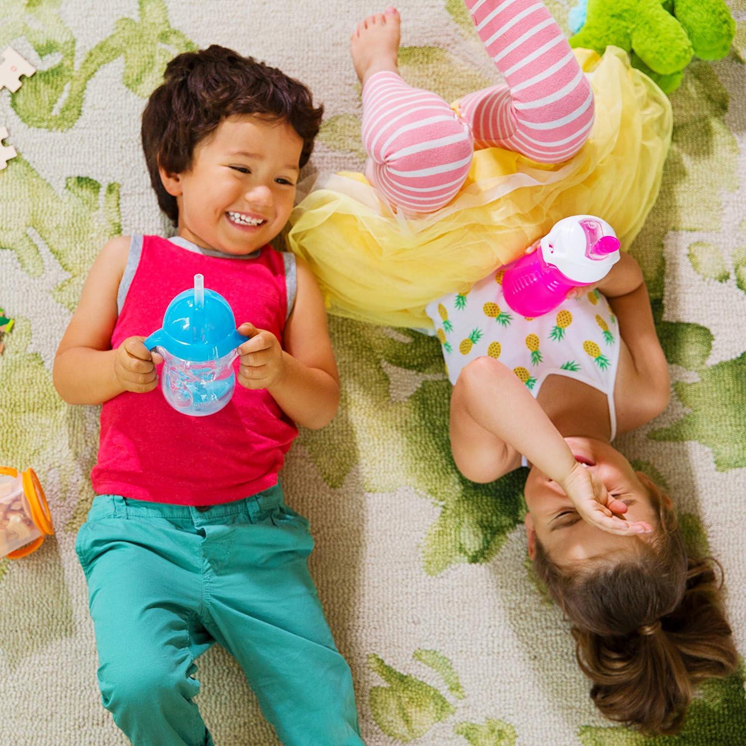 imageMunchkin Click Lock Bite Proof Sippy Cup 9 Ounce2 Count Pack of 1 Plastic BlueGreenPink