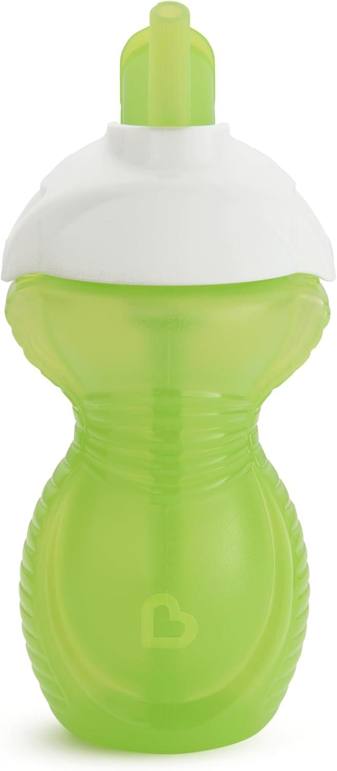 imageMunchkin Click Lock Flip Straw Toddler Sippy Cup 9 Ounce 2 Pack BlueGreen2 Count Pack of 1