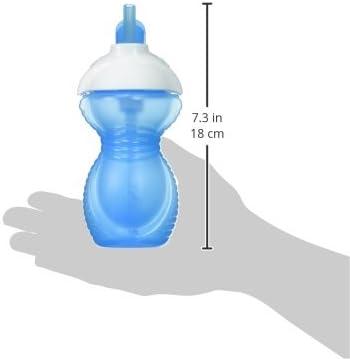 imageMunchkin Click Lock Flip Straw Toddler Sippy Cup 9 Ounce 2 Pack BlueGreen2 Count Pack of 12