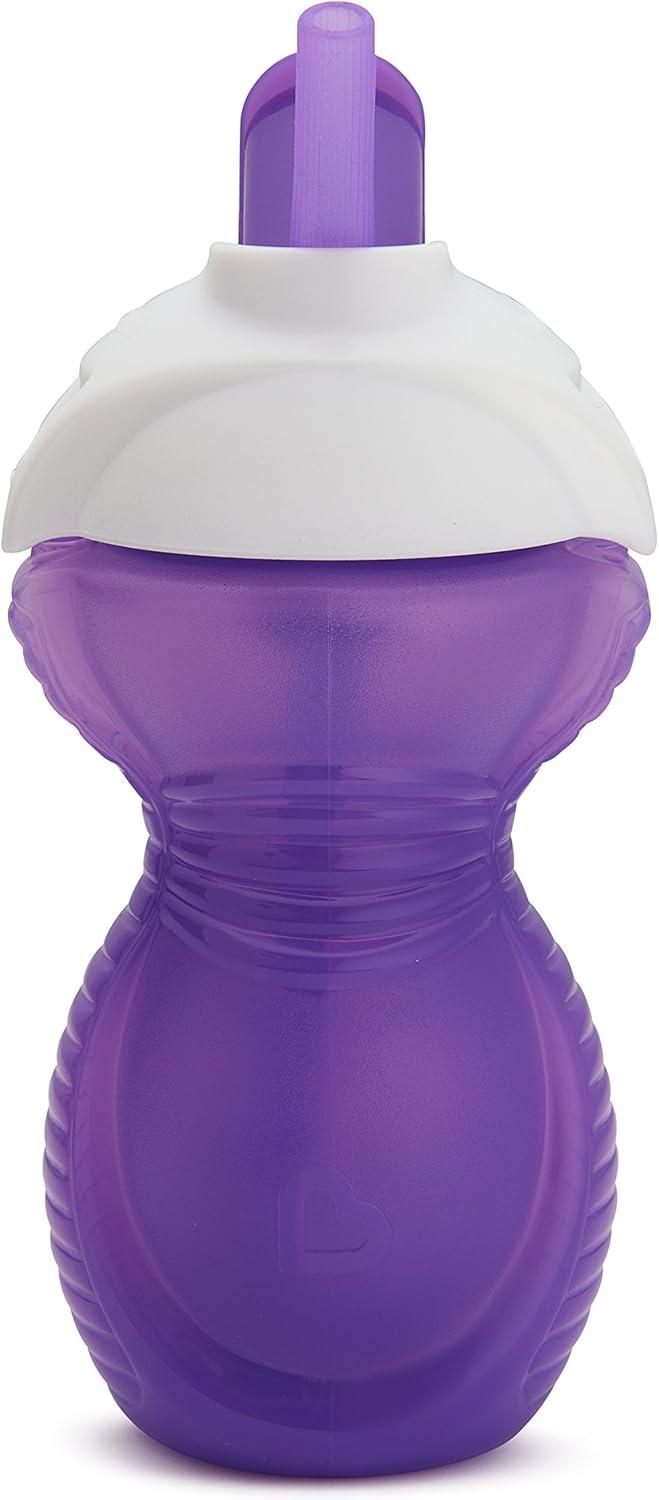 imageMunchkin Click Lock Flip Straw Toddler Sippy Cup 9 Ounce 2 Pack PinkPurple2 Count Pack of 4
