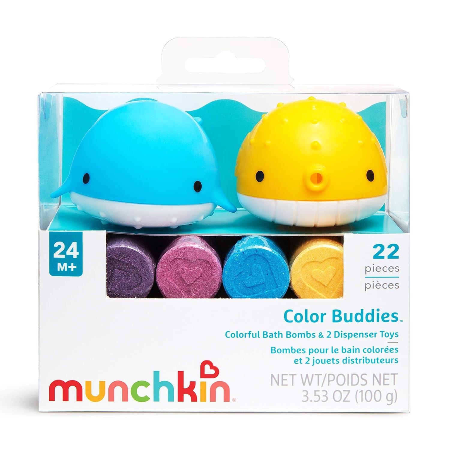 imageMunchkin Color Buddies Moisturizing Bath Water Color Tablets 40 Pack YellowPinkBluePurple1 Count Pack of 1
