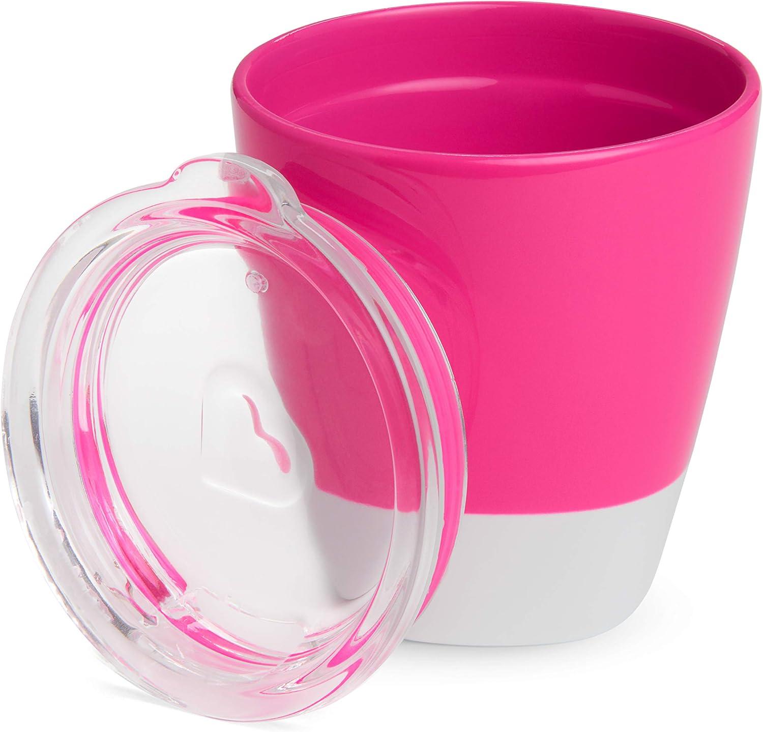 imageMunchkin Color Me Hungry 7pc Toddler Feeding Supplies Set Includes Plates Bowl Open Cup and Utensils in a Gift Box BluePink 7pc Set
