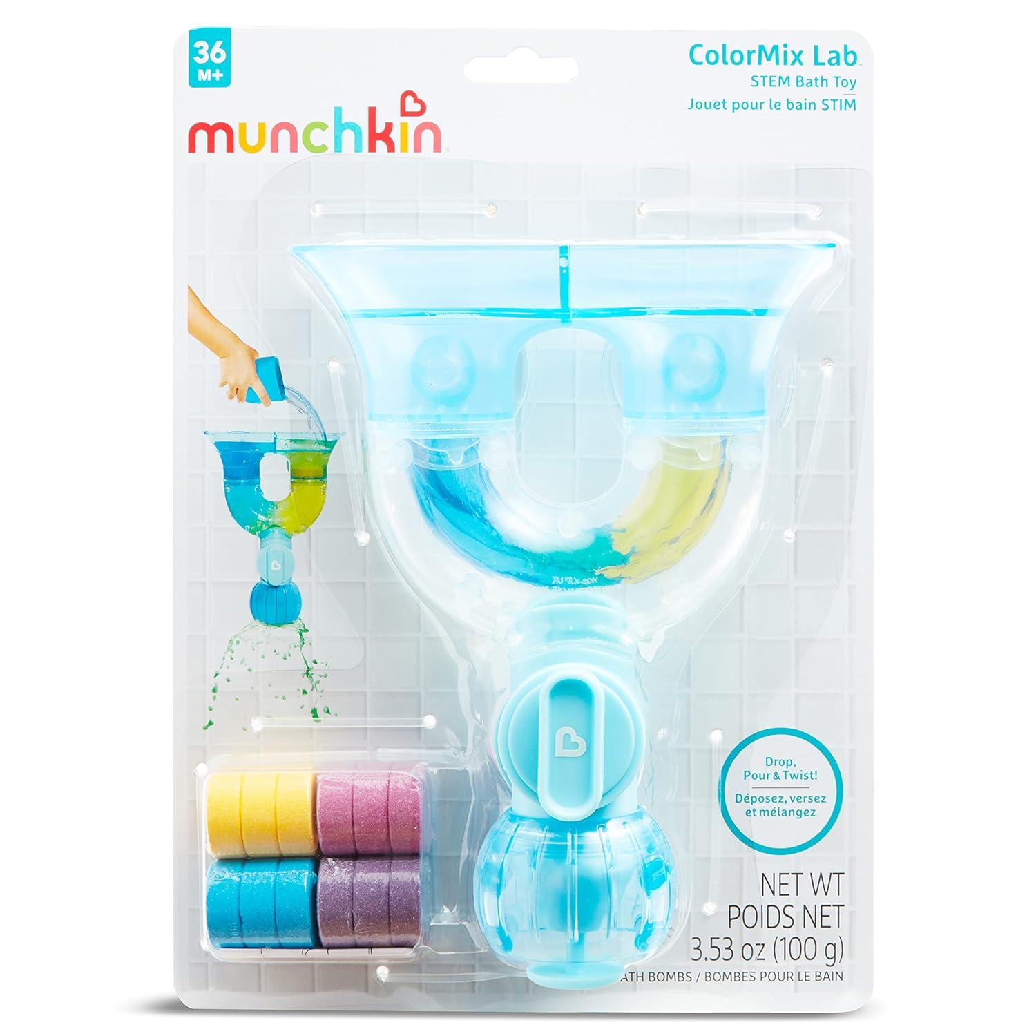 imageMunchkin ColorMix Lab STEM Learning Toddler Bath Toy Includes 12 Bath Color TabletsSmall