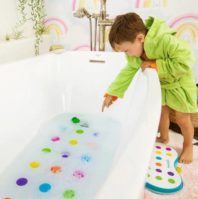 imageMunchkin Dots Bath Mat for Kids Multicolored 305x1425 Inch305 x 143 Rectangular