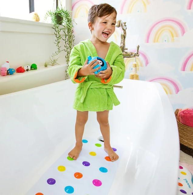 imageMunchkin Dots Bath Mat for Kids Multicolored 305x1425 Inch305 x 143 Rectangular