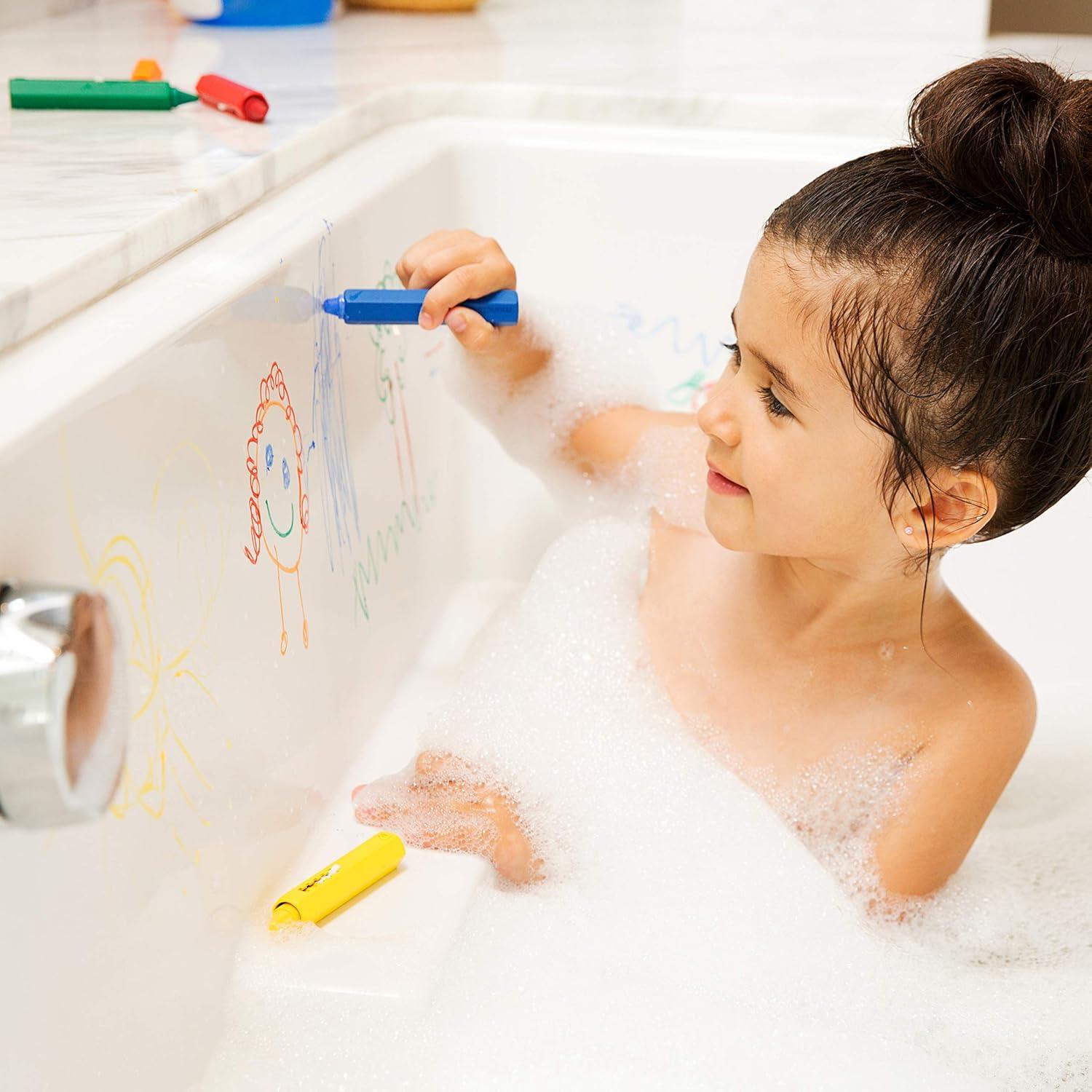 imageMunchkin Draw Bath Crayons Toddler Bathtub Toys NonToxic and Washable For Kids 36 Months and Up 10 Count5 Pack