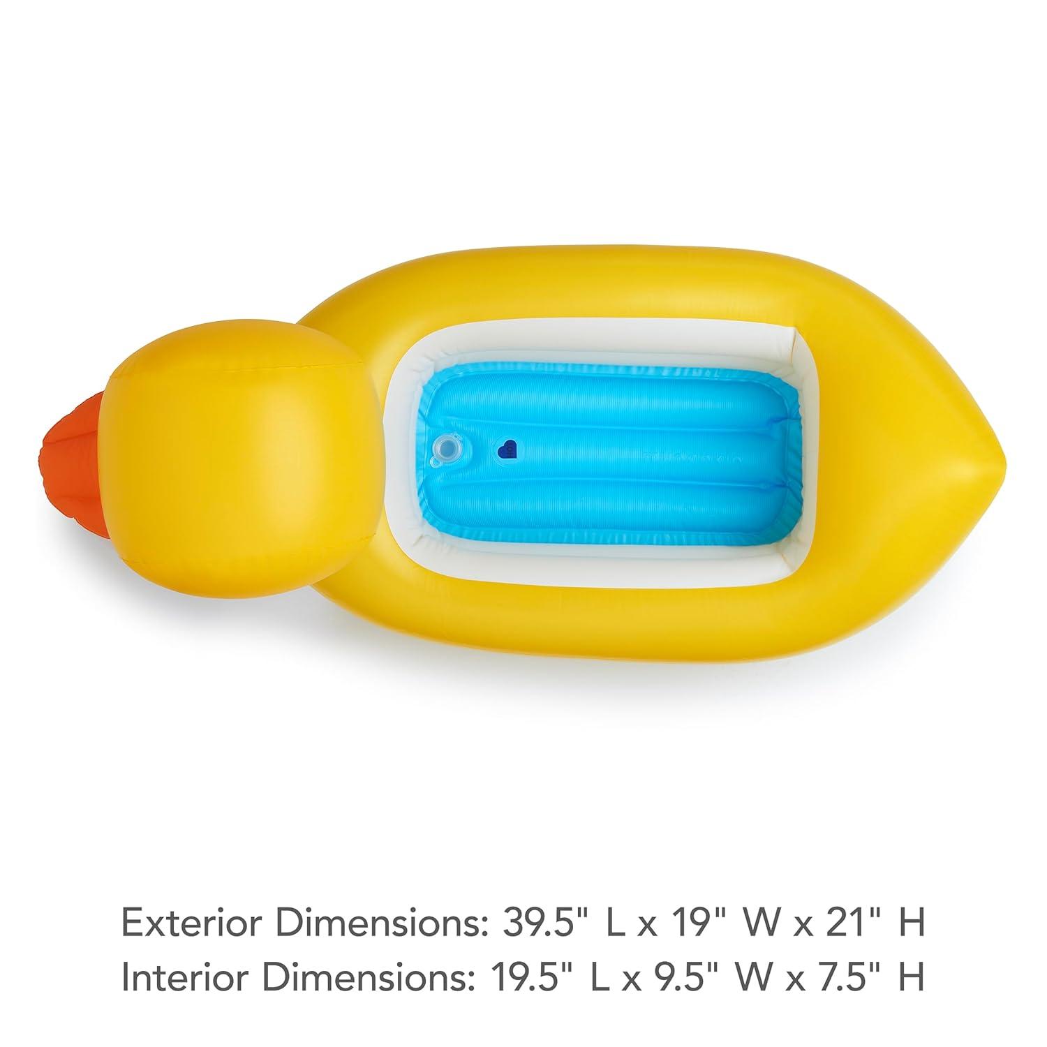 imageMunchkin Duck Inflatable Baby Bathtub with White Hot Heat Alert Classic Yellow DuckyDuck