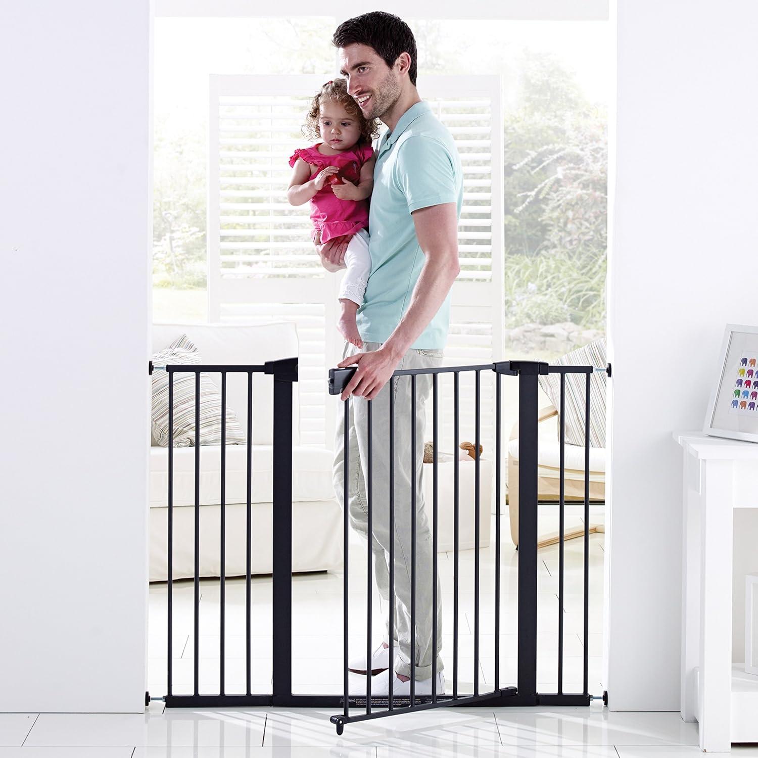 imageMunchkin Easy Close XL Metal Baby Gate 295quot  516quot Wide Black Model MK0009111Dark Grey