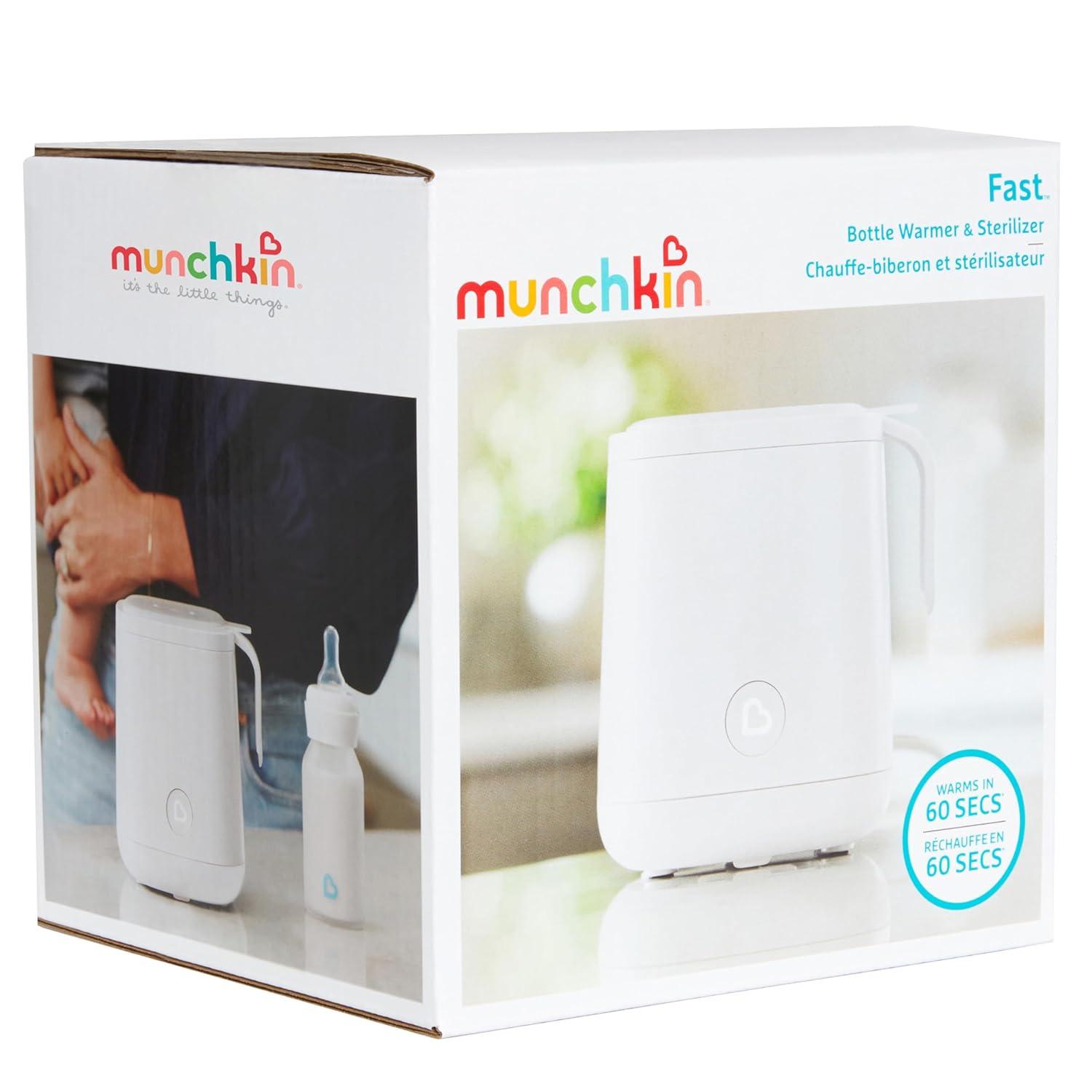 imageMunchkin Fast Baby Bottle Warmer and Sterilizer  Warms in 60 Seconds Fits Most Bottles and Baby Food Jars Preserves Nutrients