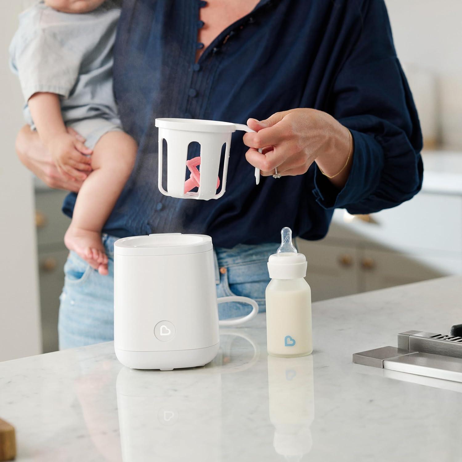 imageMunchkin Fast Baby Bottle Warmer and Sterilizer  Warms in 60 Seconds Fits Most Bottles and Baby Food Jars Preserves Nutrients