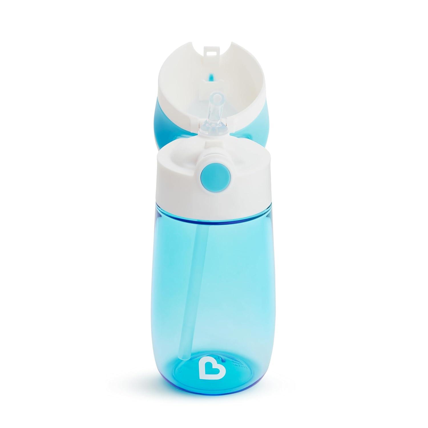 imageMunchkin Flip ampamp Go Toddler Sippy Cup with Straw 12 Ounce Ultra Durable Tritan Material PurpleBlue