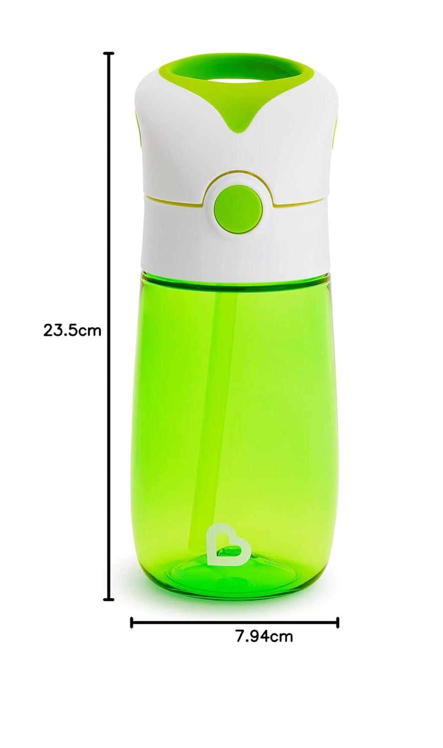 imageMunchkin Flip ampamp Go Toddler Sippy Cup with Straw 12 Ounce Ultra Durable Tritan Material PurpleGreen