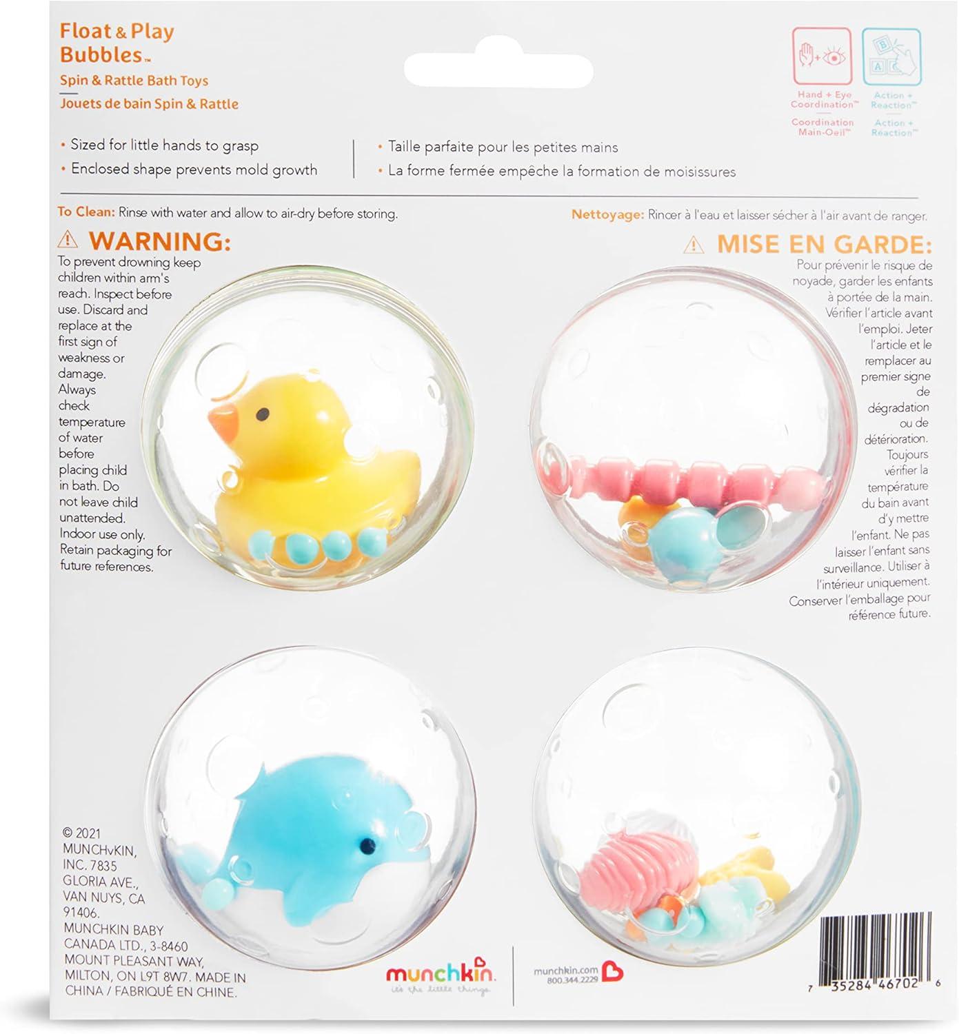 imageMunchkin Float ampamp Play Bubbles Baby and Toddler Bath Toy 4 Count4 Count Pack of 1
