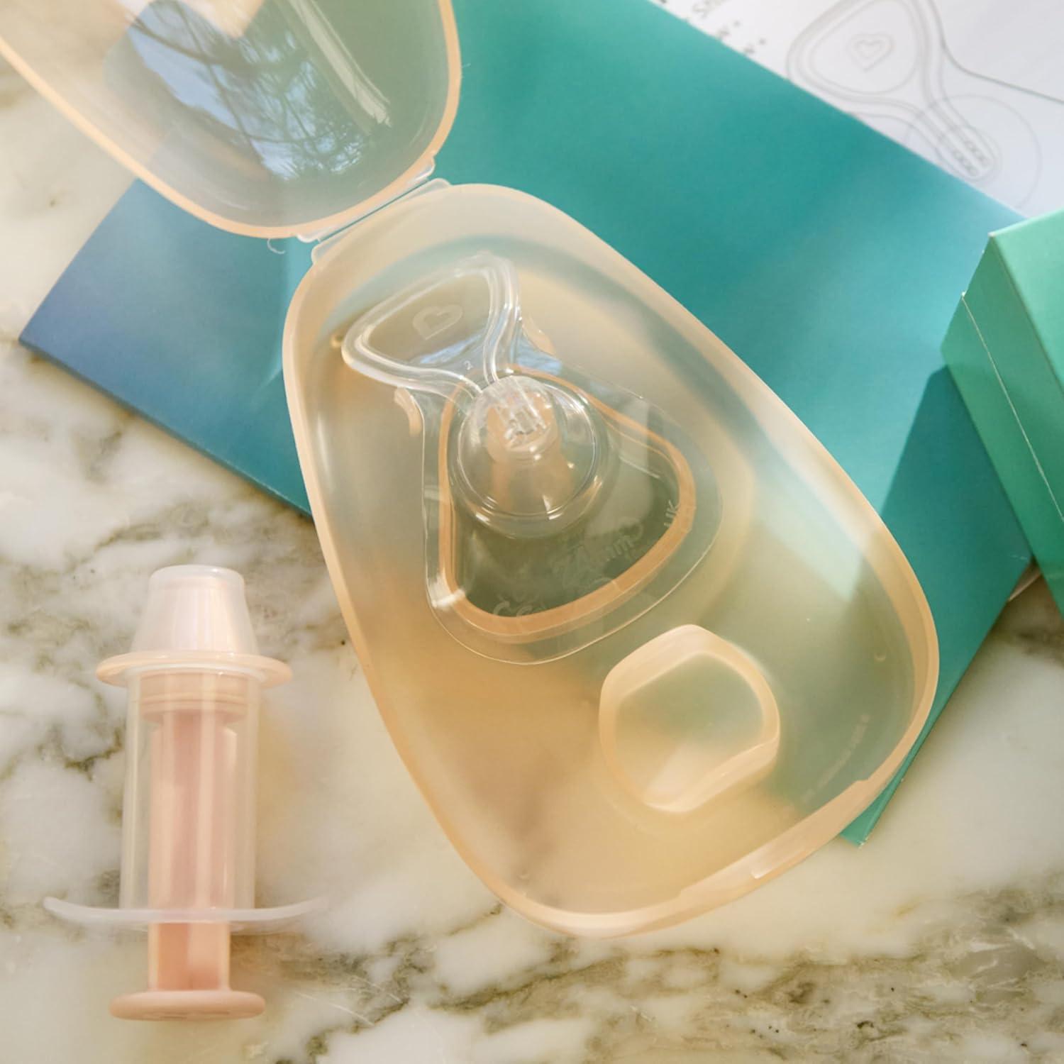 imageMunchkin Flow Nipple Shield  with SeeThru Channel to Watch Milk Flow  Nurse Confidently and Meet Your Breastfeeding Goals Silicone  20mm20mm
