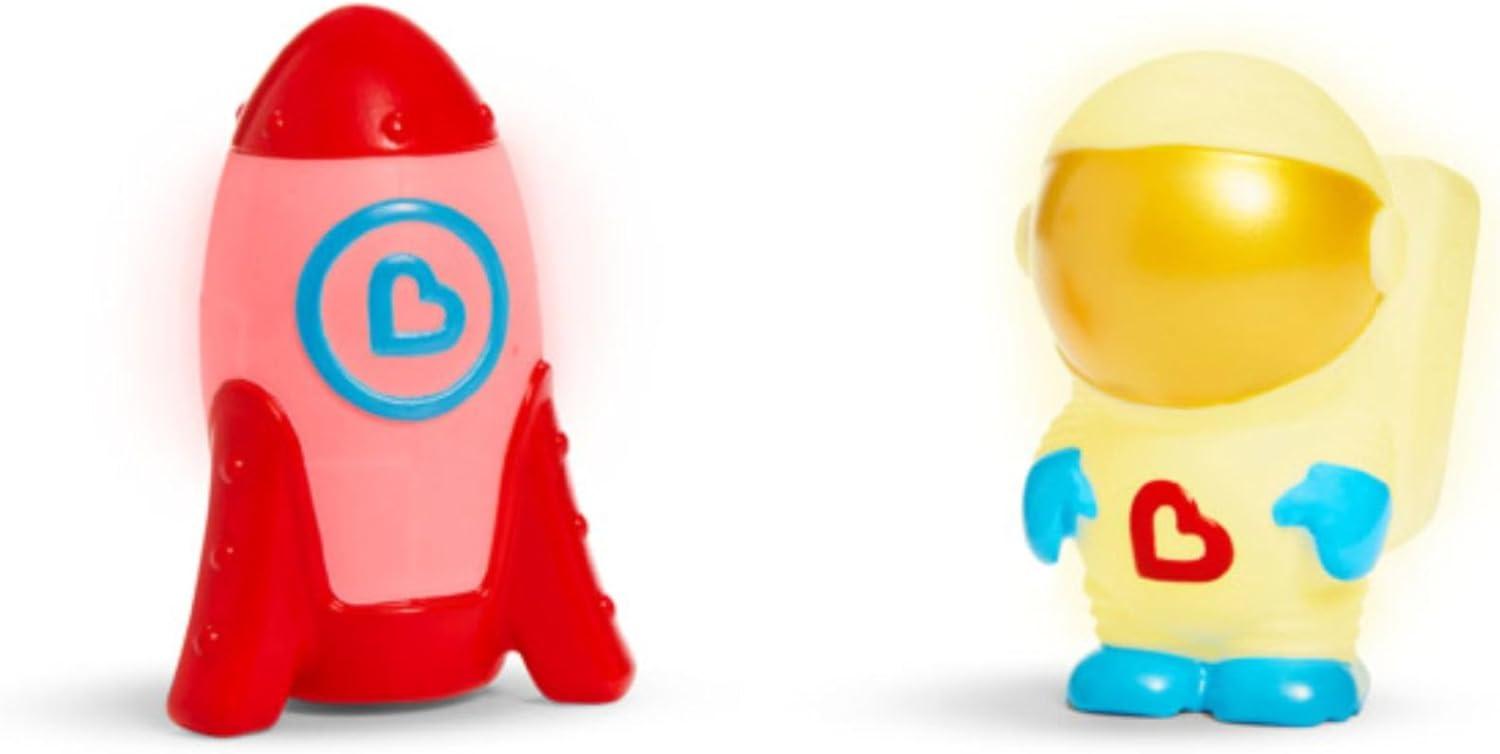 imageMunchkin Galaxy Buddies Water Safe Light Up Baby and Toddler Bath Toy Astronaut ampamp Rocket ShipSmall