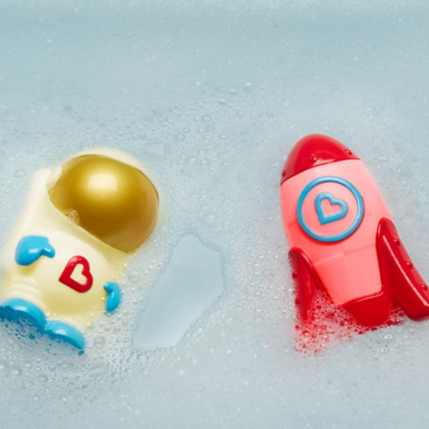 imageMunchkin Galaxy Buddies Water Safe Light Up Baby and Toddler Bath Toy Astronaut ampamp Rocket ShipSmall