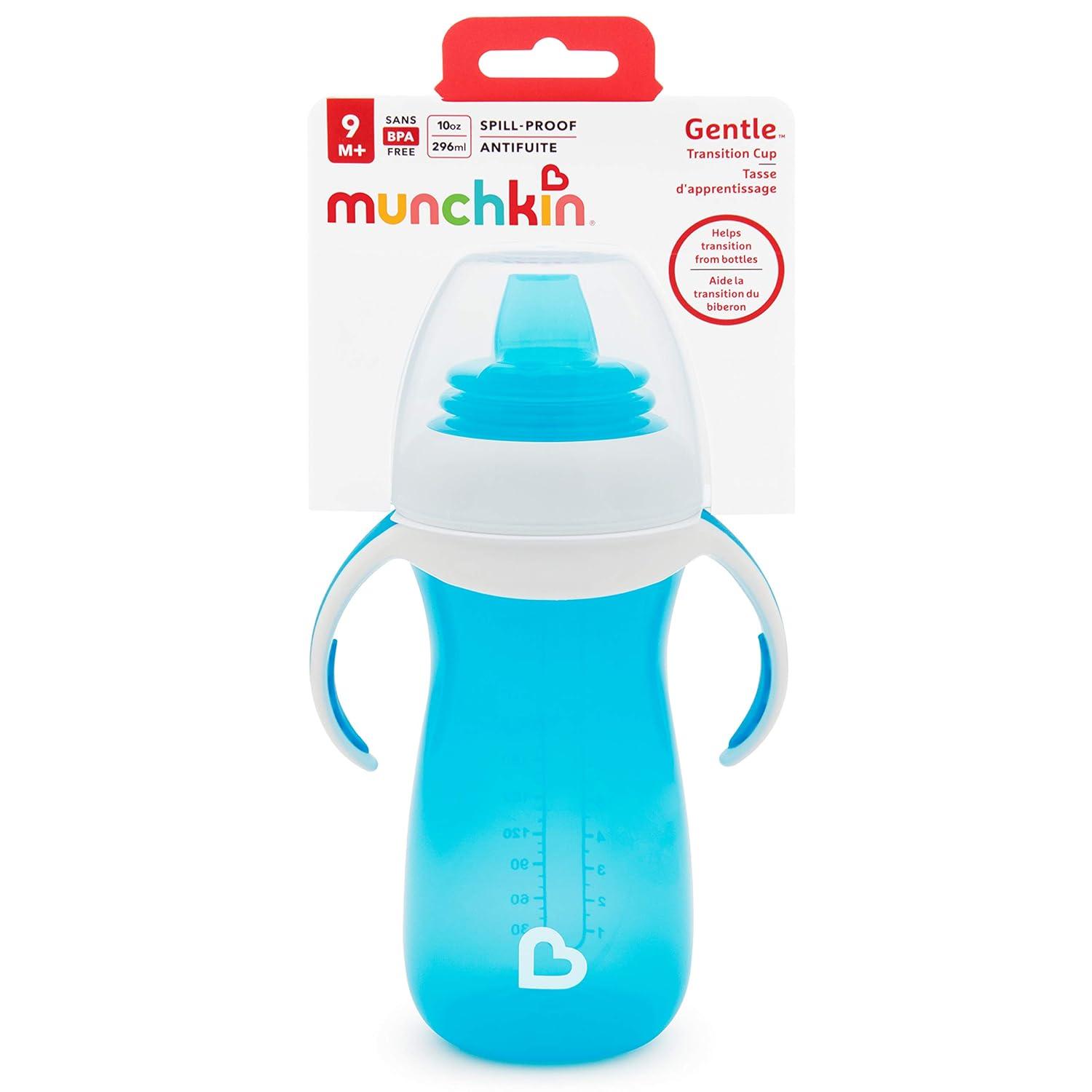imageMunchkin Gentle Transition Sippy Cup with Trainer Handles 10 Ounce BlueBlue