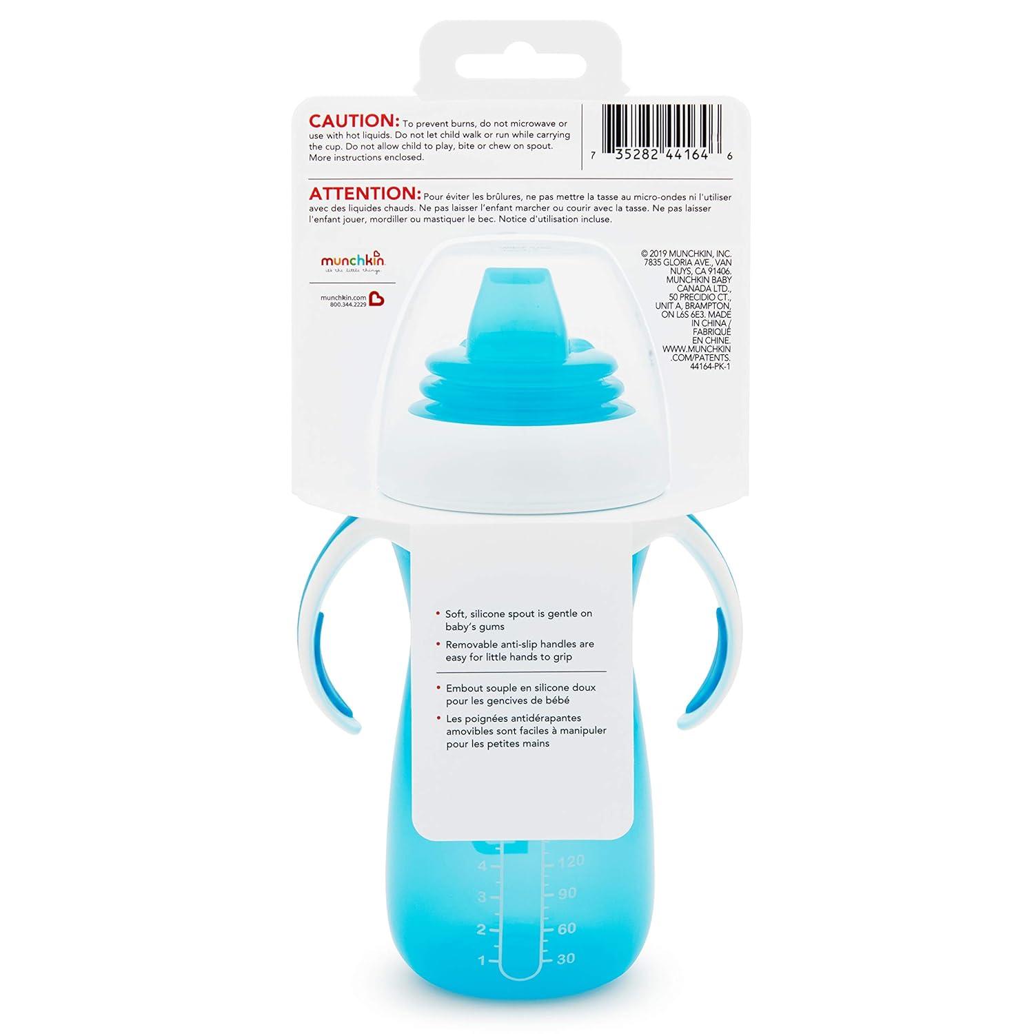 imageMunchkin Gentle Transition Sippy Cup with Trainer Handles 10 Ounce BlueBlue