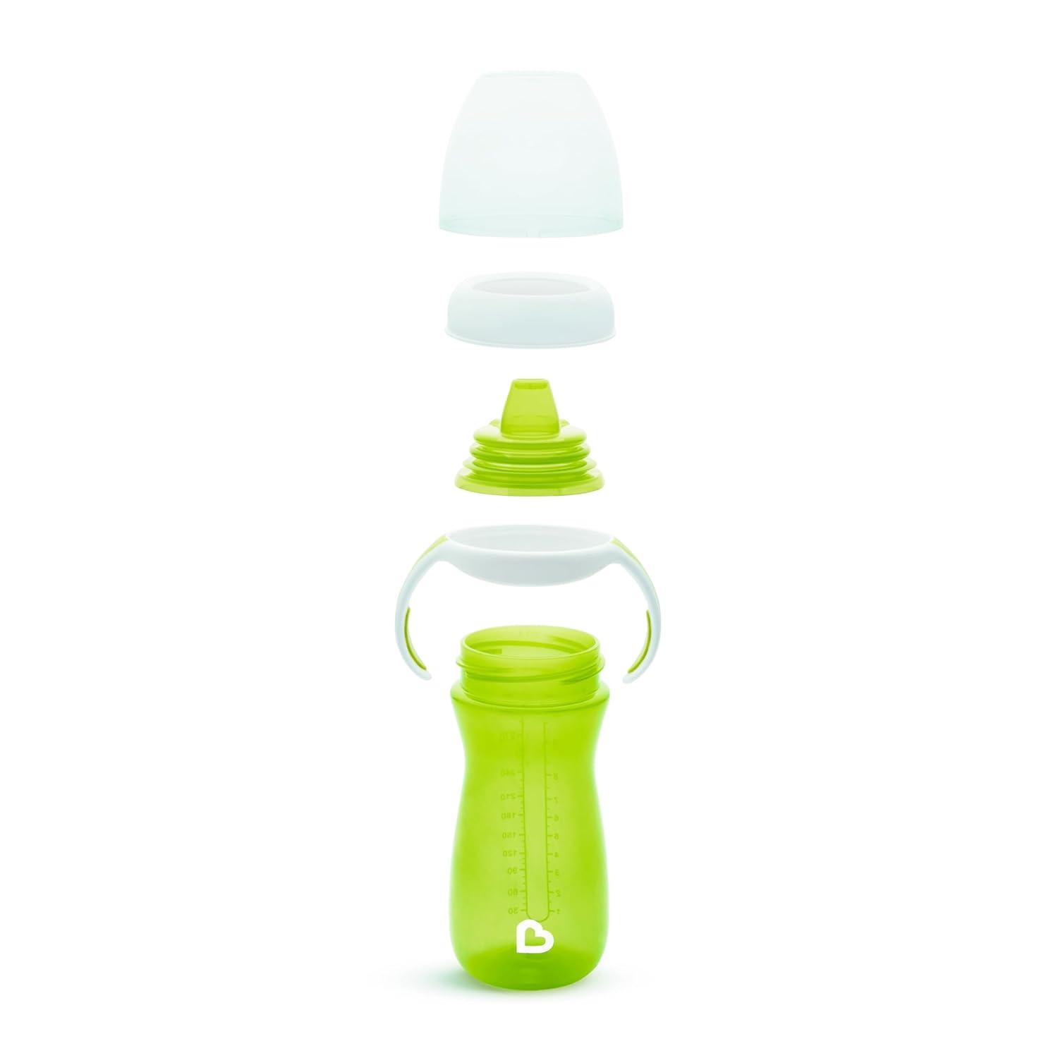 imageMunchkin Gentle Transition Sippy Cup with Trainer Handles 10 Ounce BlueBlueGreen