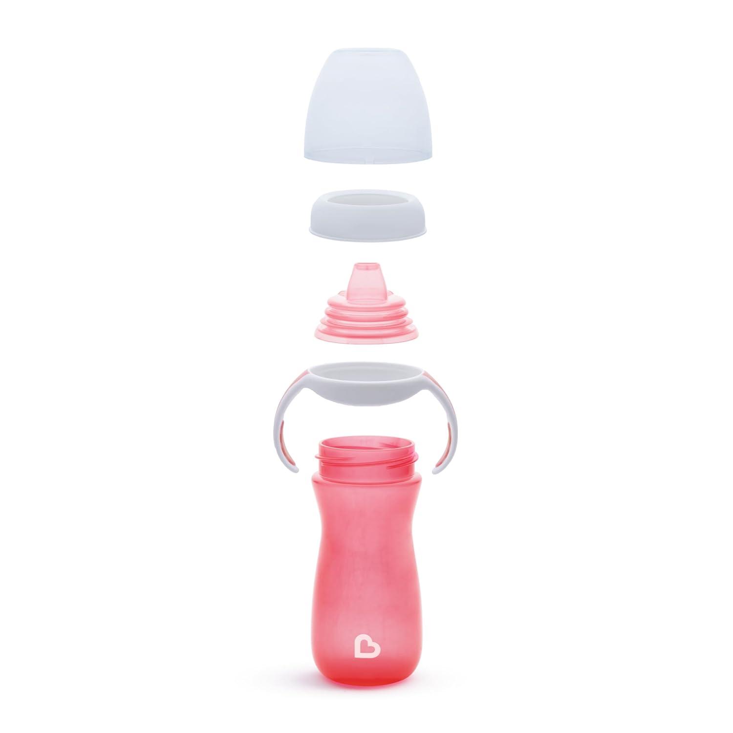 imageMunchkin Gentle Transition Sippy Cup with Trainer Handles 10 Ounce BluePink