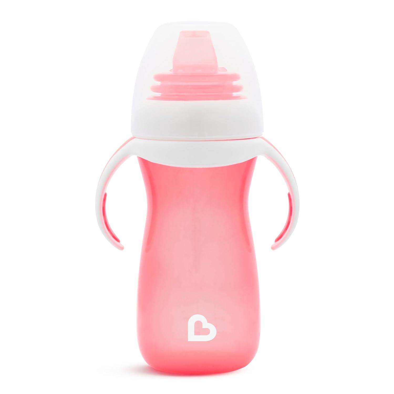 imageMunchkin Gentle Transition Sippy Cup with Trainer Handles 10 Ounce BluePink