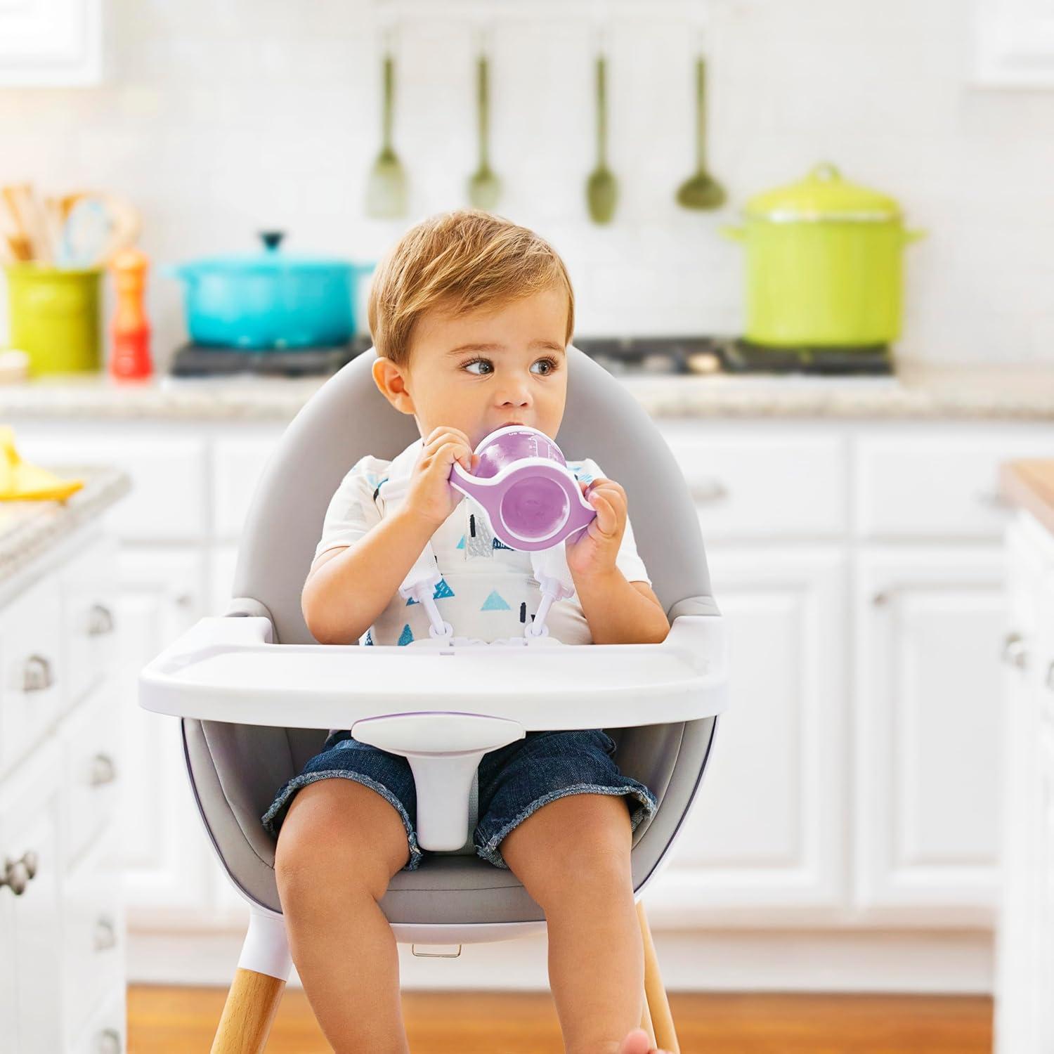 imageMunchkin Gentle Transition Sippy Trainer Cup 4 Ounce 2 Pack Blue ampamp Gentle Transition Sippy Cup with Trainer Handles 10 Ounce BlueCup  3pk Suction Bowls