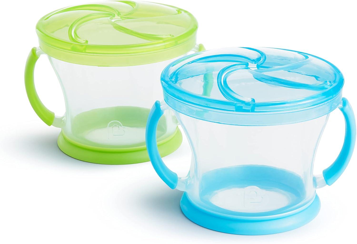 imageMunchkin Gentle Transition Sippy Trainer Cup 4 Ounce 2 Pack Blue ampamp Gentle Transition Sippy Cup with Trainer Handles 10 Ounce BlueCup  FOOD 10861