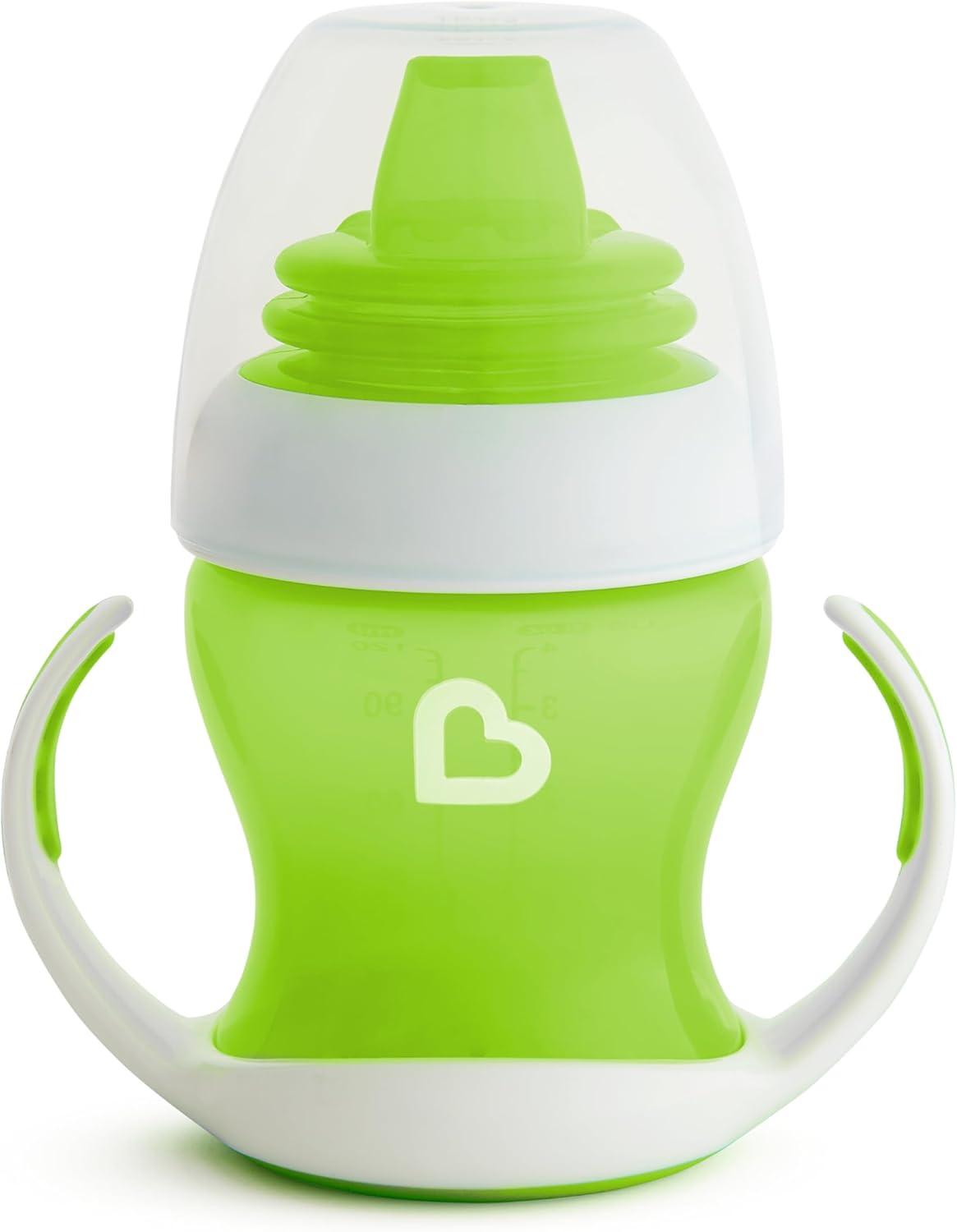 imageMunchkin Gentle Transition Sippy Trainer Cup 4 Ounce 2 Pack Blue ampamp Gentle Transition Sippy Cup with Trainer Handles 10 Ounce BlueCup  Munchkin Straw Trainer Cup