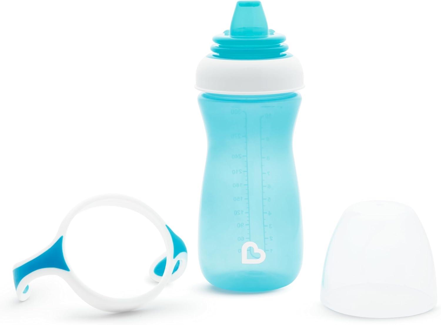 imageMunchkin Gentle Transition Sippy Trainer Cup 4 Ounce 2 Pack Blue ampamp Gentle Transition Sippy Cup with Trainer Handles 10 Ounce BlueCup  Sippy Cup