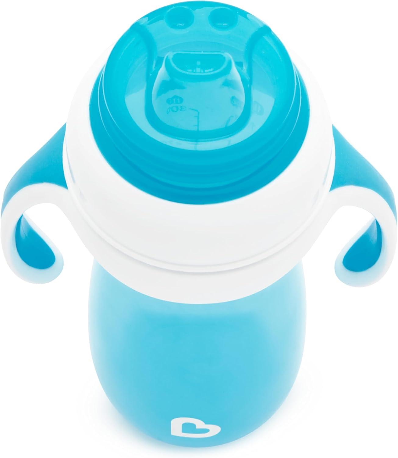 imageMunchkin Gentle Transition Sippy Trainer Cup 4 Ounce 2 Pack Blue ampamp Gentle Transition Sippy Cup with Trainer Handles 10 Ounce BlueCup  Sippy Cup