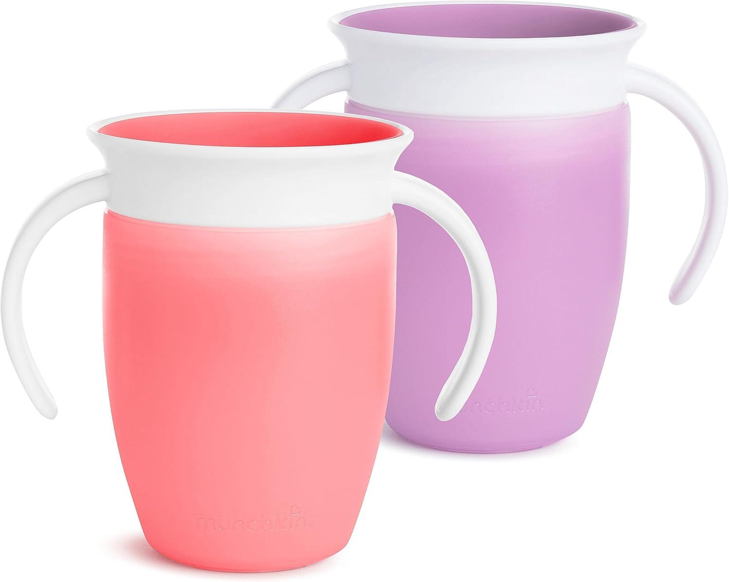 imageMunchkin Gentle Transition Sippy Trainer Cup 4 Ounce 2 Pack Blue ampamp Gentle Transition Sippy Cup with Trainer Handles 10 Ounce BlueCup Drinking Cup  17927
