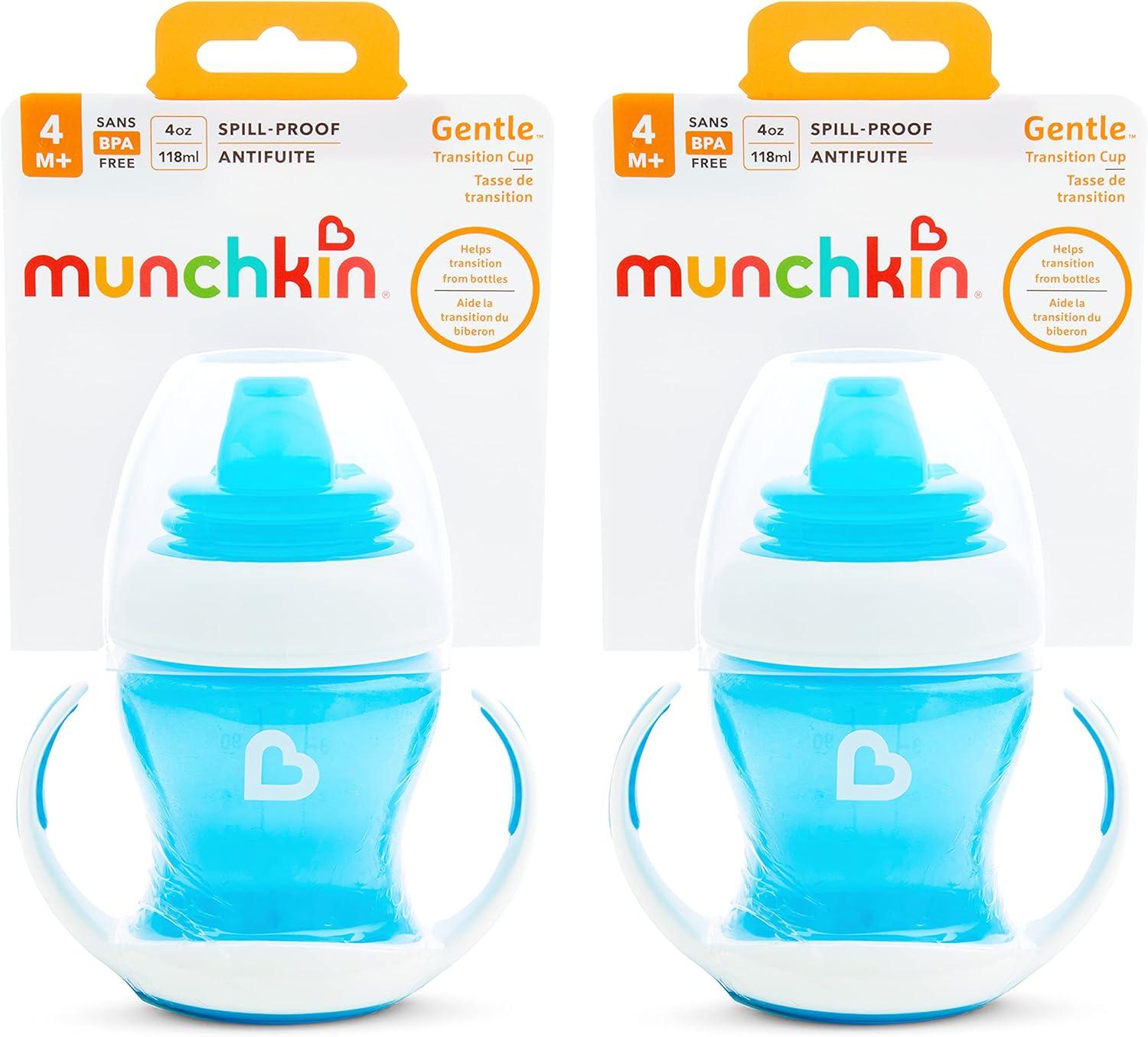 imageMunchkin Gentle Transition Sippy Trainer Cup 4 Ounce 2 Pack BlueBlue