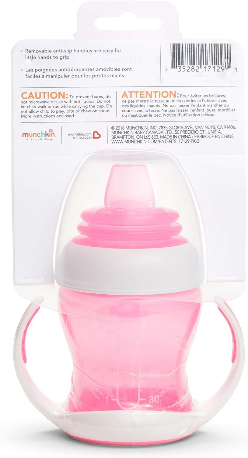 imageMunchkin Gentle Transition Sippy Trainer Cup 4 Ounce 2 Pack BluePink