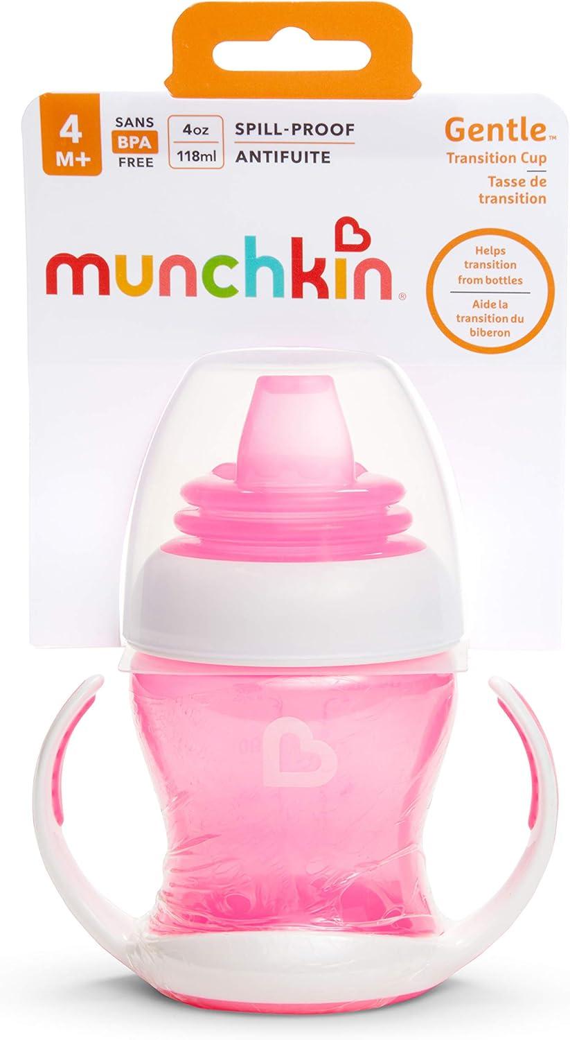 imageMunchkin Gentle Transition Sippy Trainer Cup 4 Ounce 2 Pack BluePink