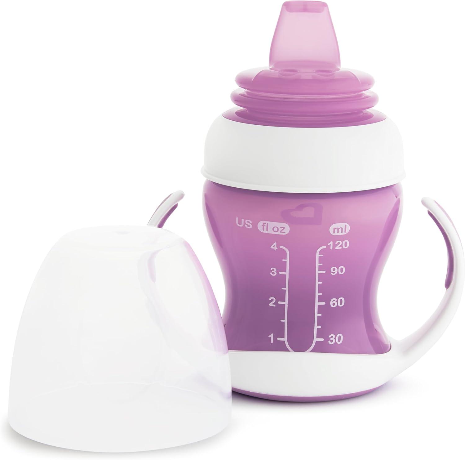 imageMunchkin Gentle Transition Sippy Trainer Cup 4 Ounce 2 Pack BluePurple