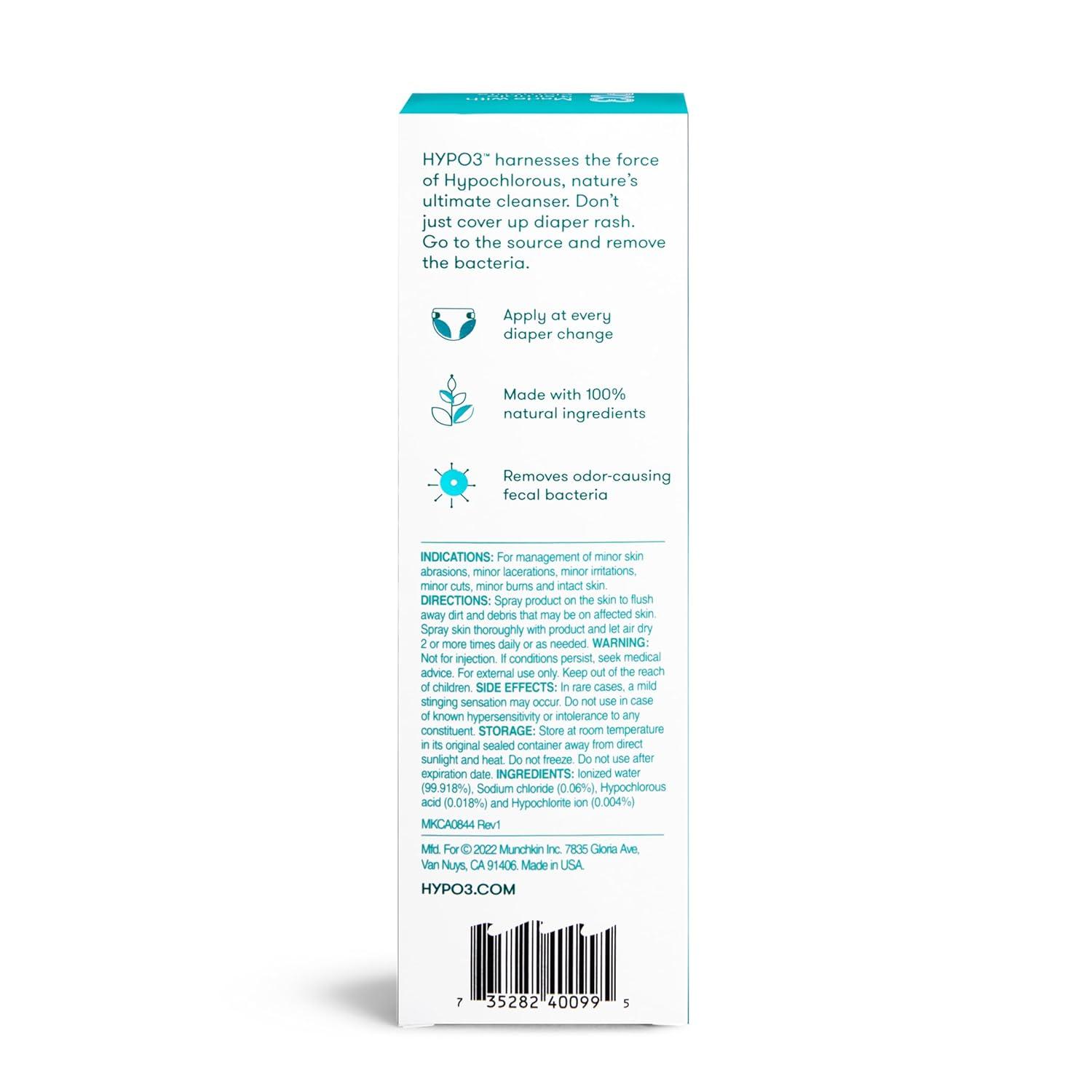 imageMunchkin HYP03 Diaper Rash Hypochlorous Acid Spray for Face and Body FSA Eligible Removes RashCausing Germs Helps Promote Healing Gentle for Sensitive ampamp EczemaProne Skin 34oz
