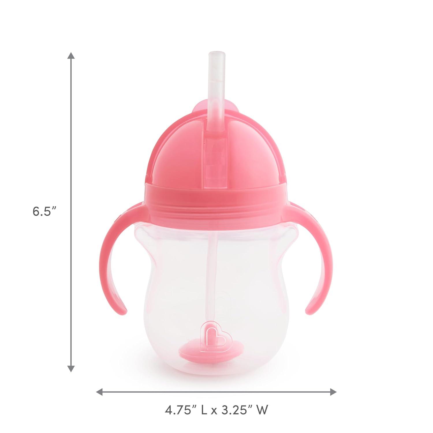 imageMunchkin Happy Snacker Toddler Cups and Snack Containers  7oz Any Angle Weighted Straw Trainer Cup and 9oz Snack Catchers PurplePinkPinkPurple