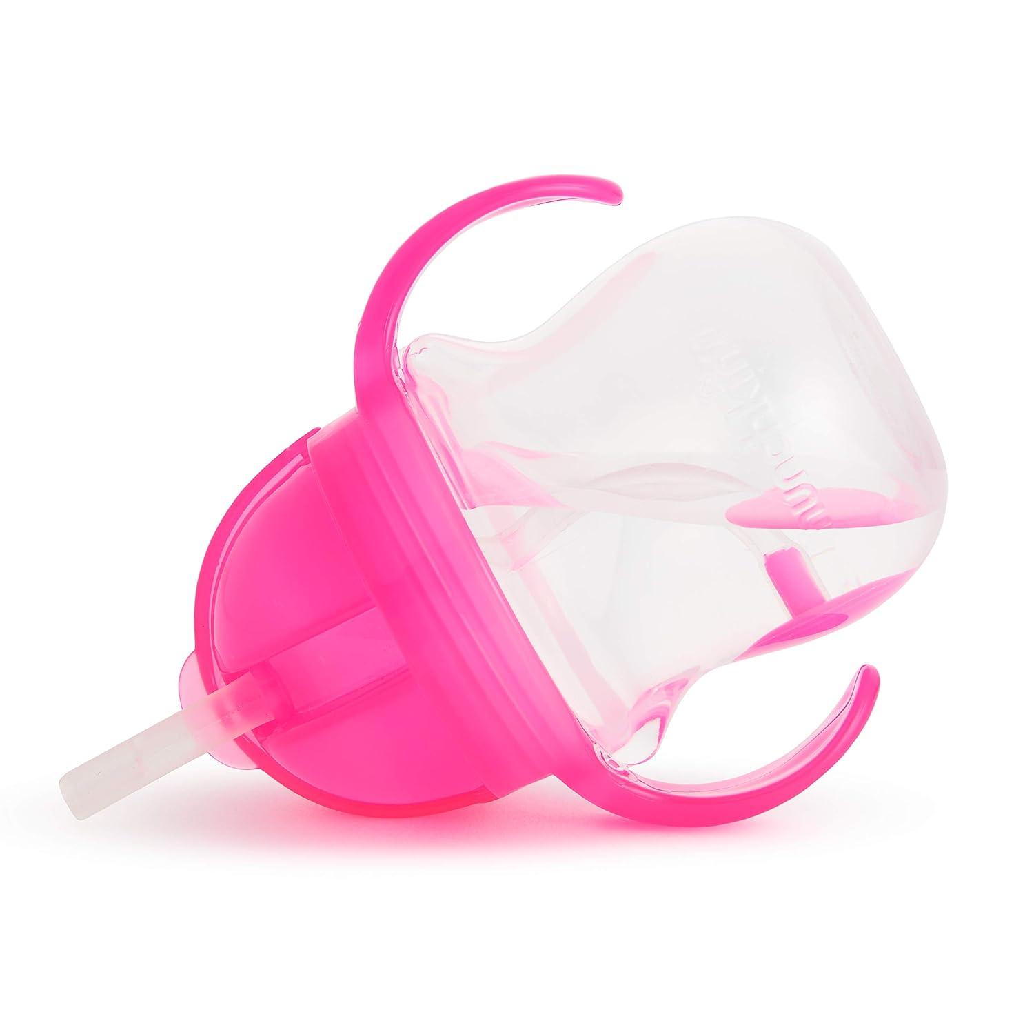 imageMunchkin Happy Snacker Toddler Cups and Snack Containers  7oz Any Angle Weighted Straw Trainer Cup and 9oz Snack Catchers PurplePinkPurplePink