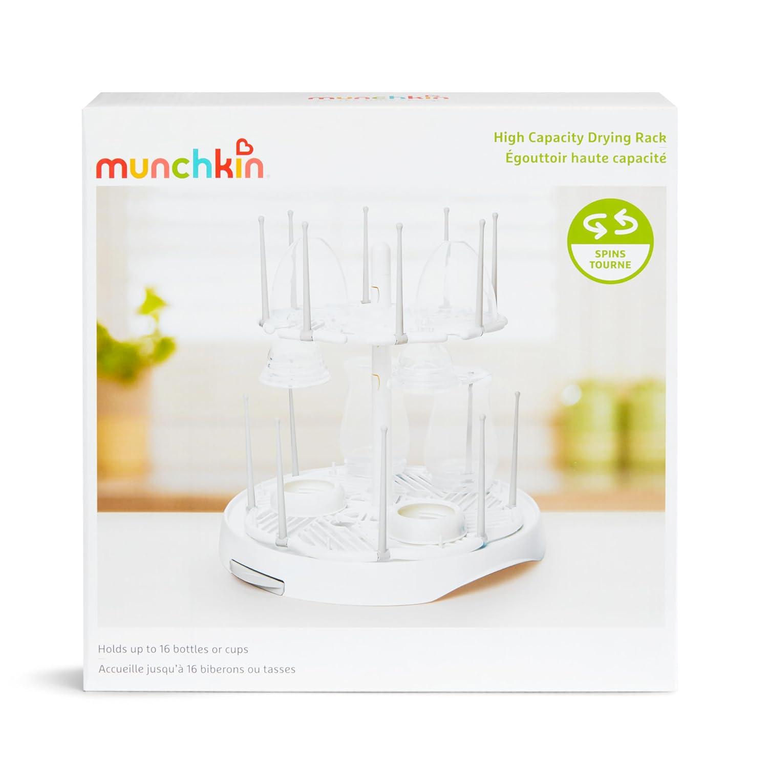 imageMunchkin High Capacity Drying Rack for Baby Bottles and Accessories White1 Count Pack of 1