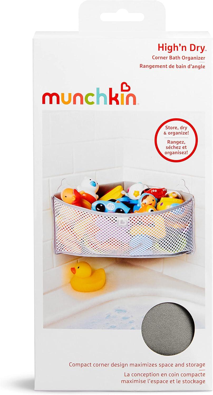 imageMunchkin High n Dry Corner Bath Toy Organizer and Storage GreyTOY