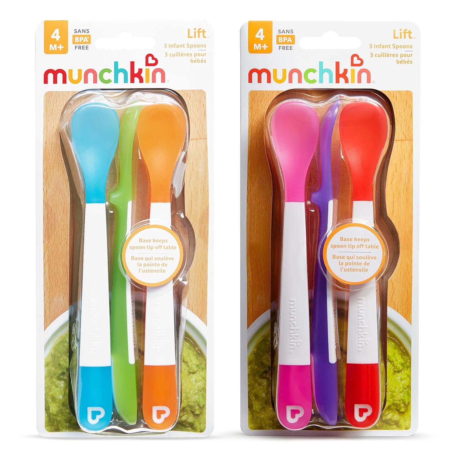 imageMunchkin Lift Baby and Toddler Spoons Rest Keeps Tip Off Table Multicolored 6 Count