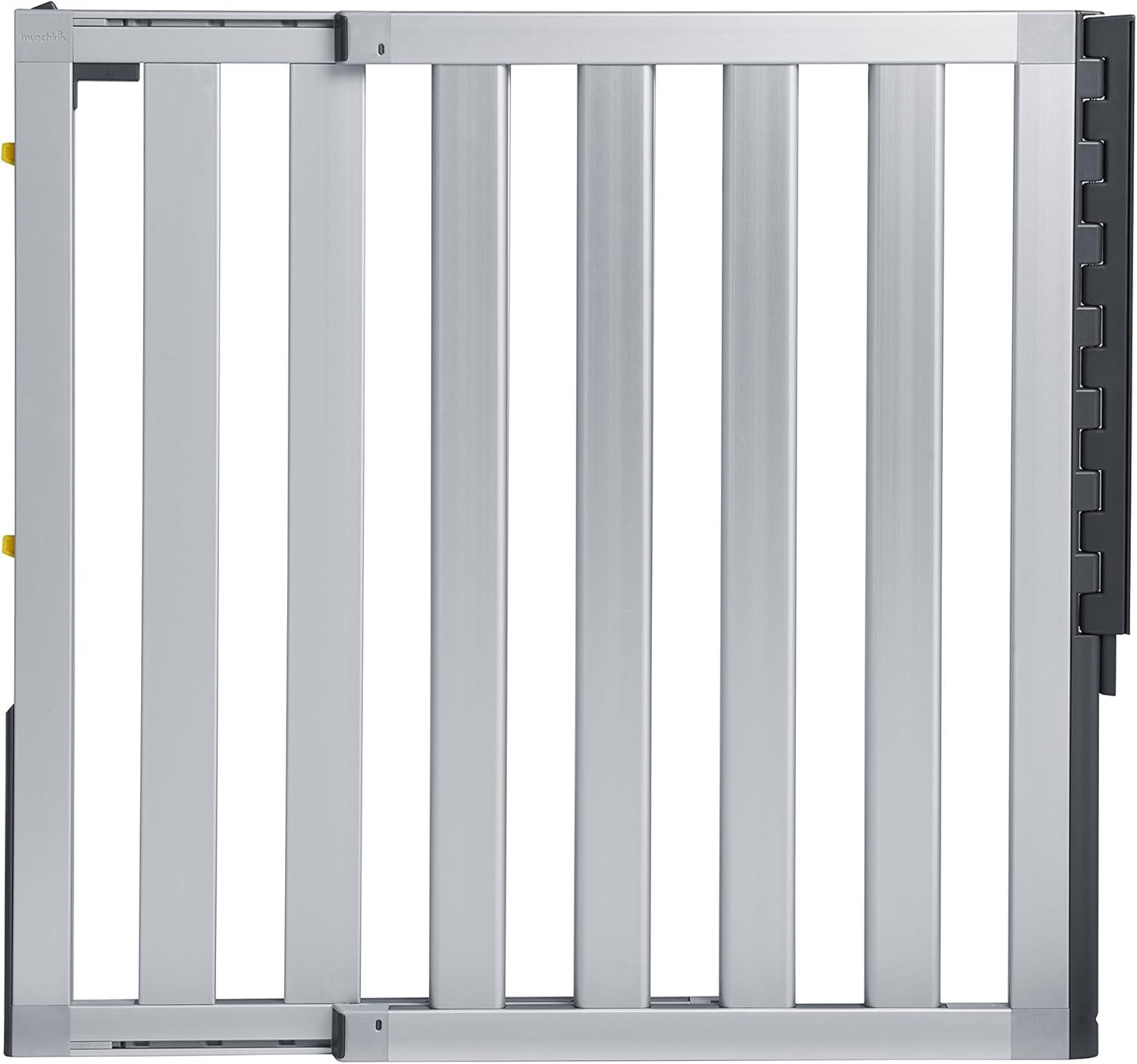 imageMunchkin Loft Hardware Mounted Baby Gate for Stairs Hallways and Doors Extends 265quot 40quot Wide Silver AluminumTemporary Gate
