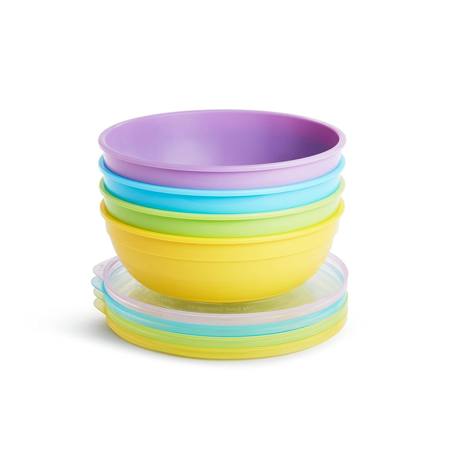 imageMunchkin LoveaBowls 10 Piece Baby Feeding Set Includes Bowls with Lids and Spoons Multicolor10 Piece Set